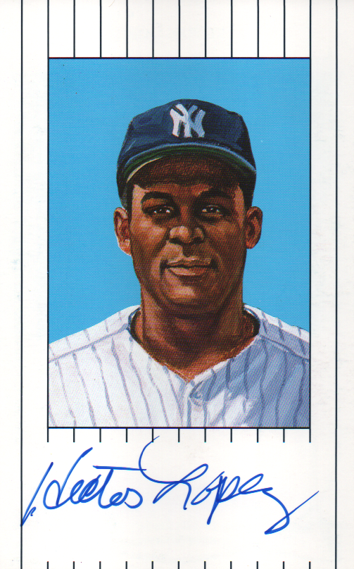 Hector Lopez Autographed 1961 New York Yankees Ron Lewis Card #10