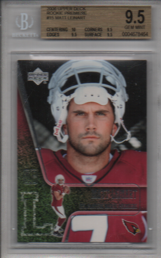 Matt Leinart 2006 Upper Deck Rookie Card #15 (BVG)