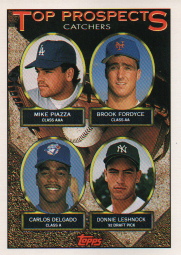 Mike Piazza, Carlos Delgado & Others 1993 Topps Rookie Card