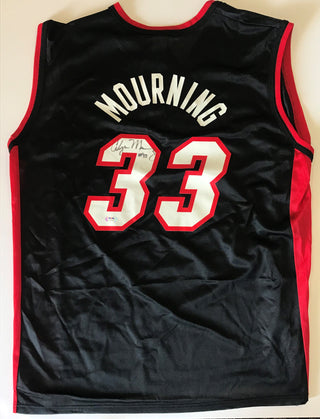 Alonzo Mourning Miami Heat  Authentic Replica Autographed Jersey (PSA)