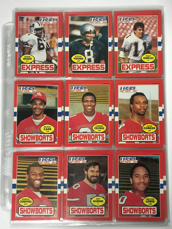 1985 Topps USFL Football Complete Near Mint Set