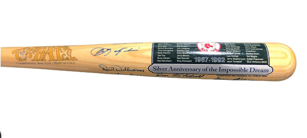 Boston Red Sox 1967-1992 Cooperstown Signed Team Bat (JSA)