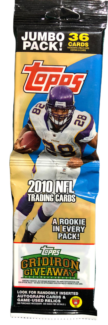 2010 Topps Football Jumbo Pack 36 cards