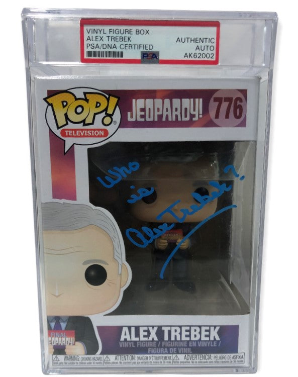 Alex Trebek Autographed Funko Pop (PSA)