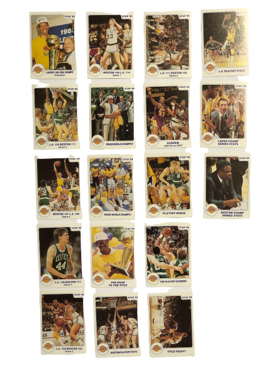 1985-86 Los Angeles Lakers Star Company Complete Set 18 cards