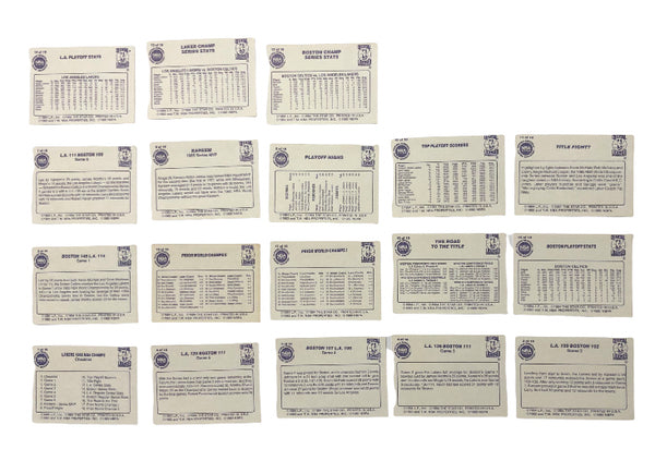 1985-86 Los Angeles Lakers Star Company Complete Set 18 cards