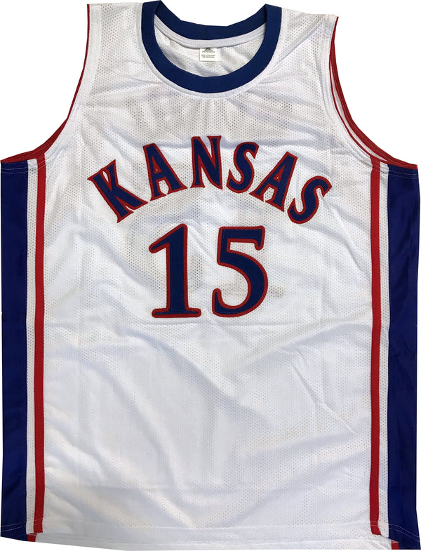 Mario Chalmers "08 Champs" Autographed Kansas City Jayhawks White Jersey (JSA)