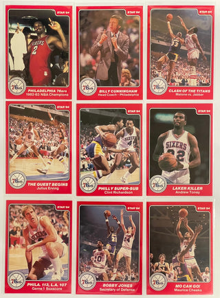 1983-84 Star Company SIXERS CHAMPS Philadelphia 76ers Complete 25-Card Set