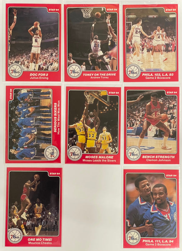 1983-84 Star Company SIXERS CHAMPS Philadelphia 76ers Complete 25-Card Set