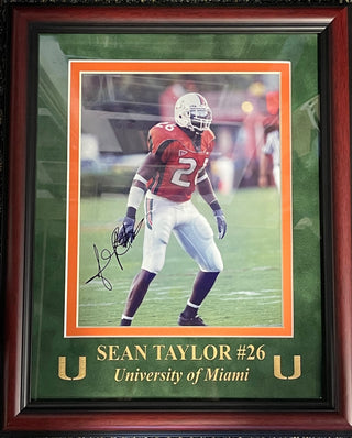 Sean Taylor Autographed Framed 8x10 Photo (JSA)