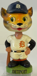 1963 Detroit Tigers Mascot Vintage Bobble Head Nodder Green Base