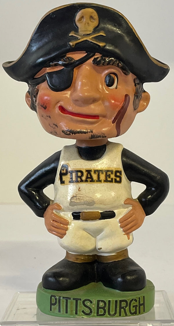 1960's Pittsburgh Pirates Mascot Vintage Bobble Head Nodder Green Base