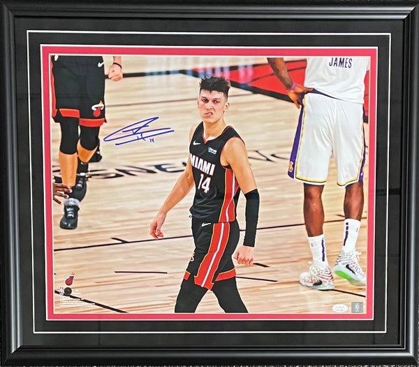 Tyler Herro Autographed Framed The Snarl 16x20 Photo (JSA)