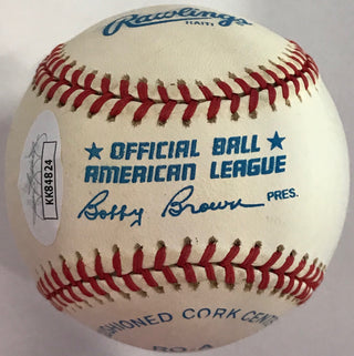 Lou Boudreau Autographed Official American League Baseball (JSA)