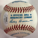 Lou Boudreau Autographed Official American League Baseball (JSA)