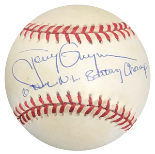 Tony Gwynn "6 Time NL Batting Champ" Autographed National League Baseball (JSA)