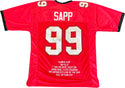 Warren Sapp Autographed Tampa Bay Buccaneers Embroidered Jersey (PSA)