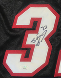 Shaquille O'Neal Autographed Authentic Black Miami Heat Jersey (JSA)