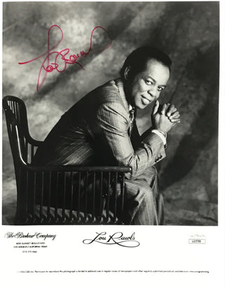 Lou Rawls Autographed 8x10 Celebrity Card Board Photo (JSA)