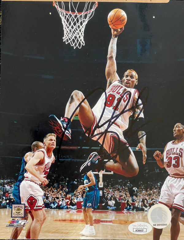 Dennis Rodman Autographed 8x10 Photo (JSA)