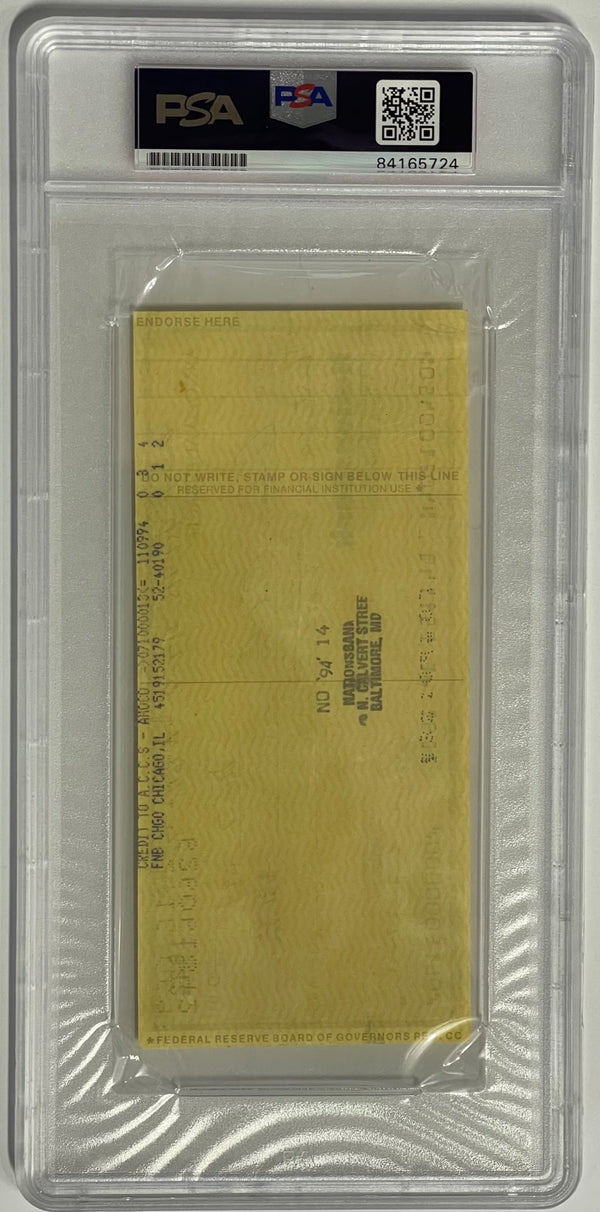 Red Auerbach Signed Personal Check (PSA Authentic)