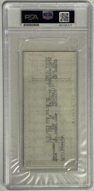 Bill Russell Signed Personal Check (PSA Slabbed)