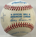 Hank Aaron & Al Downing Autographed Official American League Baseball