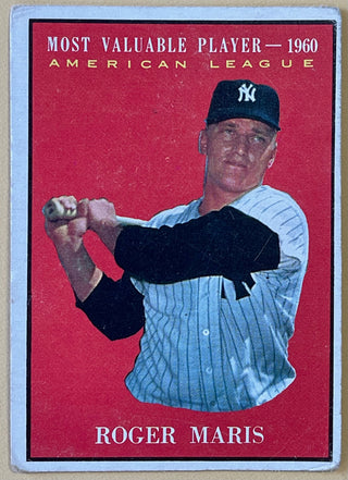 1961 Topps Roger Maris AL MVP Baseball Card #478