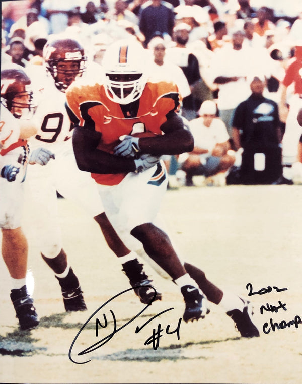 Najeh Davenport Autographed 8x10 Football Photo