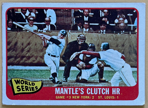 1965 Topps Mantles Clutch HR World Series Game 3 Baseball Card #134