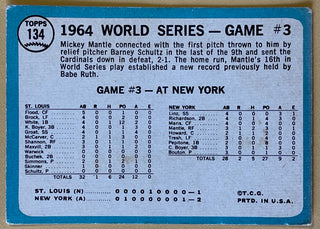 1965 Topps Mantles Clutch HR World Series Game 3 Baseball Card #134