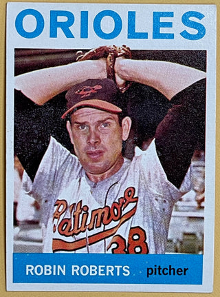 1964 Topps Robin Roberts Baltimore Orioles Baseball Card #285