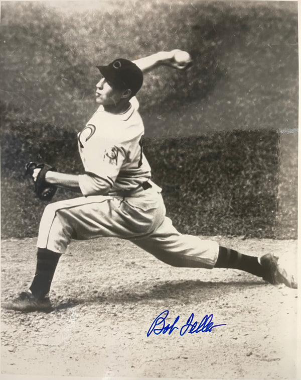 Bob Feller Autographed Cleveland Indians 8x10 Photo