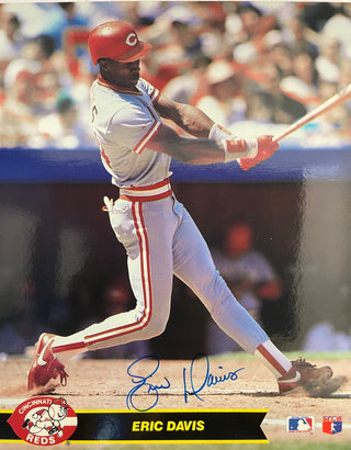 Eric Davis Autographed Cincinnati Reds 8x10 Photo Card