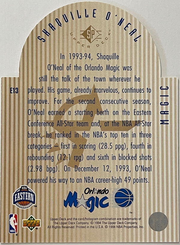 Shaquille O'Neal 1993-94 All Star Die-Cut Card #E13