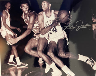 Sam Jones Autographed Basketball 8x10 Photo