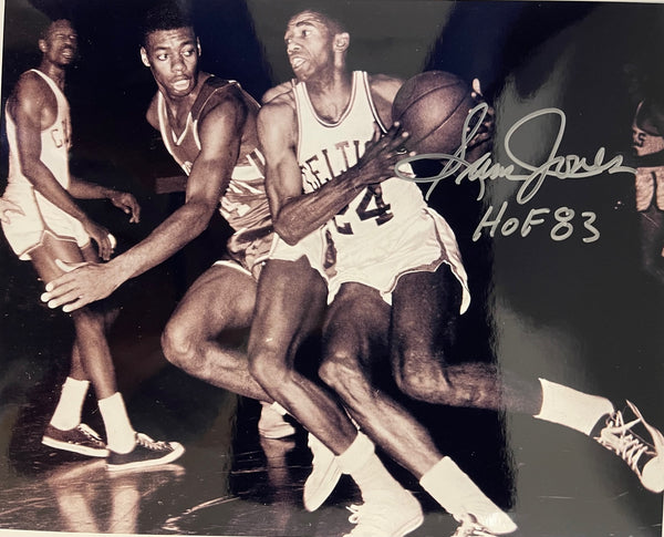 Sam Jones Autographed HOF Basketball 8x10 Photo