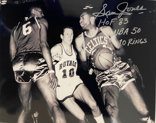 Sam Jones Autographed HOF Basketball 8x10 Photo