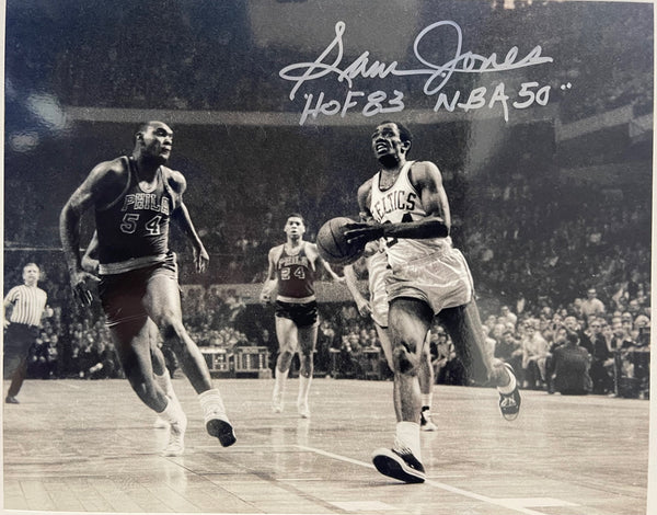 Sam Jones Autographed HOF Basketball 8x10 Photo