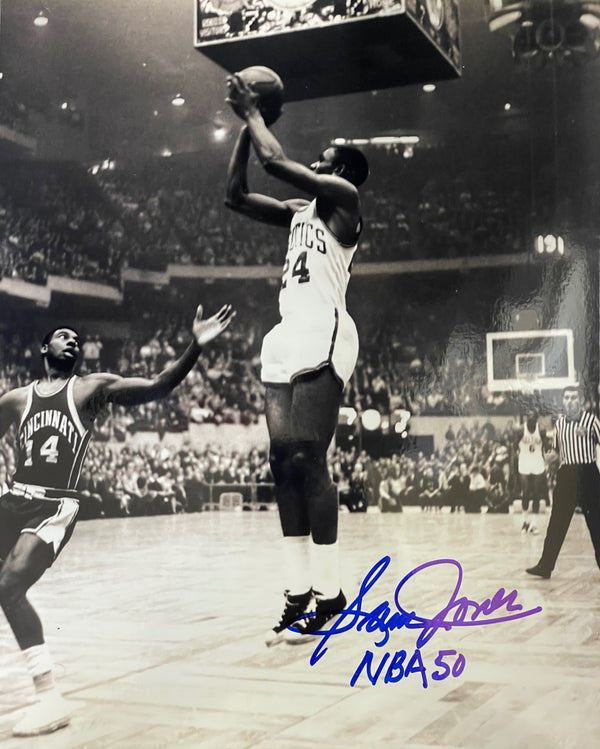 Sam Jones Autographed 8x10 Basketball Photo