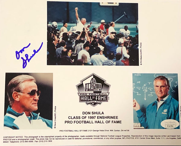 Don Shula Autographed 8X10 Photo