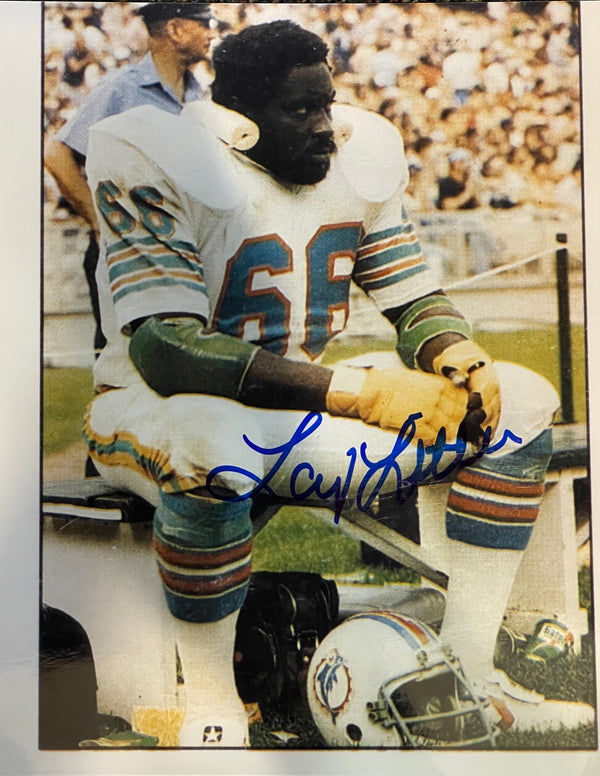 Larry Little Autographed 8x10 Football Photo