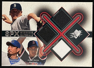 Kazuhiro Sasaki Hideo Nomo Masato Yoshii 2001 Upper Deck SPX Jersey Card