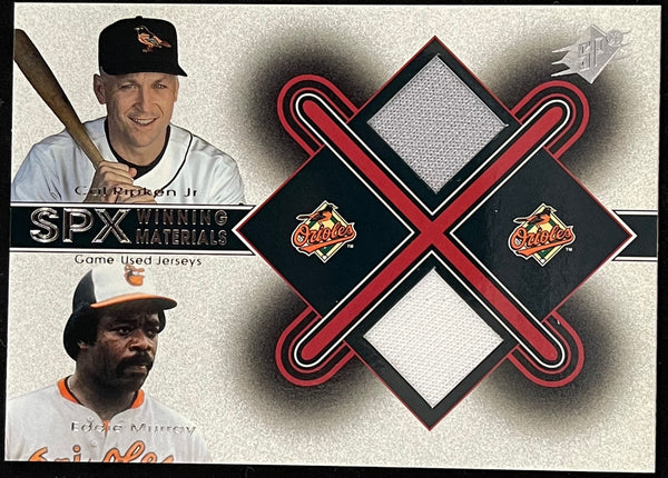 Cal Ripken Jr Eddie Murray 2001 Upper Deck SPX Jersey Card