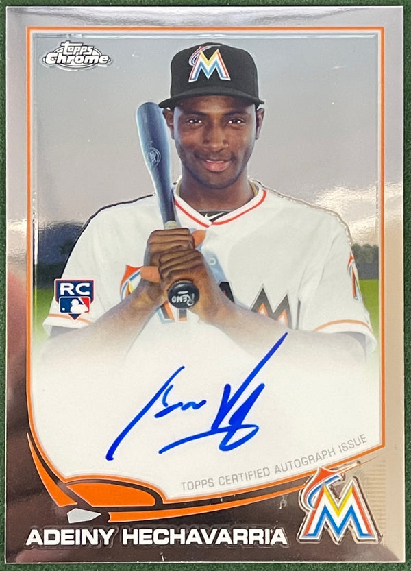 Adeiny Hechavarria 2013 Autographed Topps Chrome Rookie Card