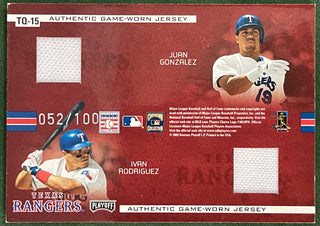 Nolan Ryan Rafael Palmeiro 2004 Playoff Absolute Memorabilia Jersey Card 52/100