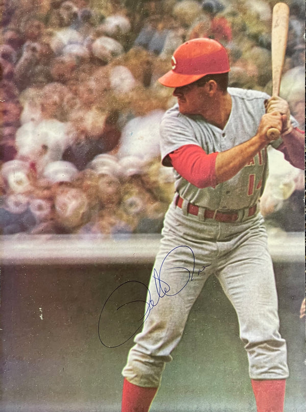 Pete Rose Autographed Magazine Page Cincinnati Reds