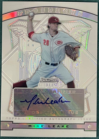 Mike Leake 2009 Bowman Sterling Autographed Card