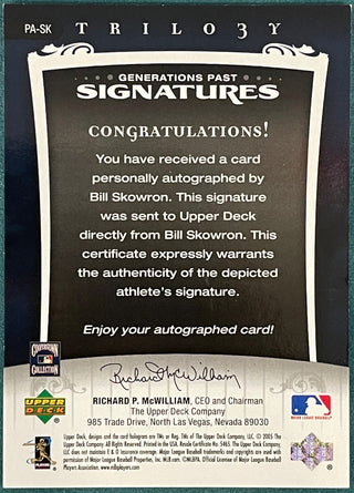 Moose Skowron Autographed 2005 Upper Deck Trilogy Card 156/199