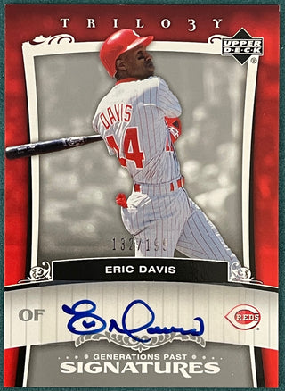 Eric Davis Autographed 2005 Upper Deck Trilogy Card 132/199